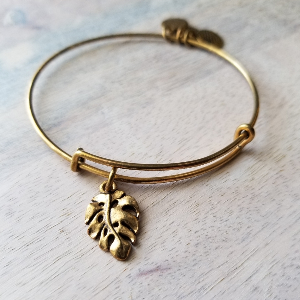 Alex and Ani Palm Leaf Charm Bangle